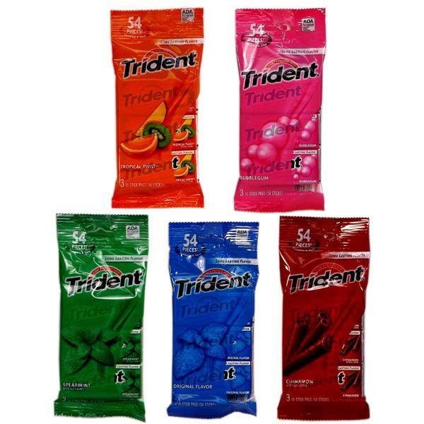 Trident トライデント　シュガーフリーガム　5種類セット