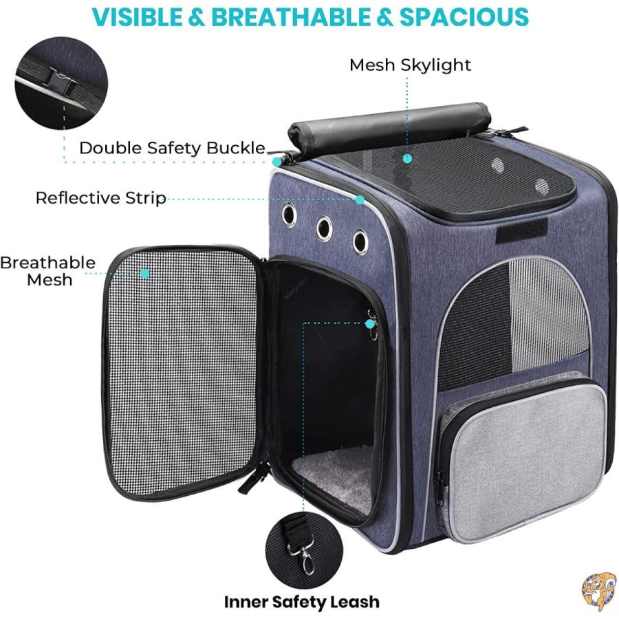 Morpilot 犬 猫 リュック ペット リュック 猫 キャリー ペットキャリーリュック キャリーバッグ K1250003448(11108円)