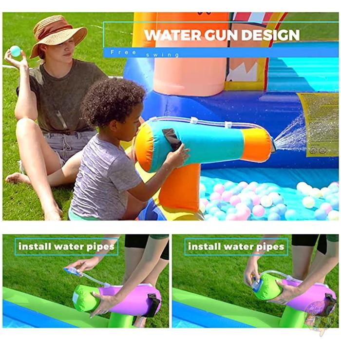 HECCEI 子供用ビニールプール インフレータブル バウンスハウス トランポリン 送料無料 水遊び