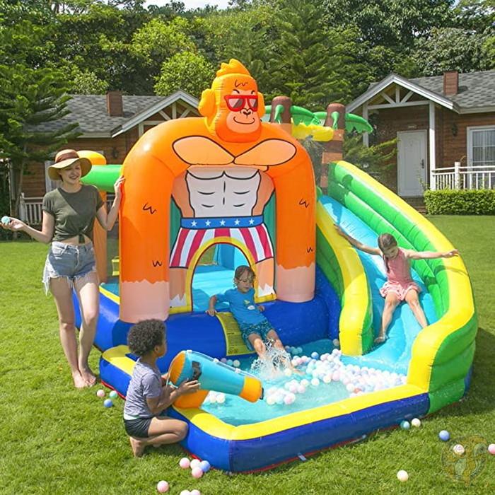 HECCEI 子供用ビニールプール インフレータブル バウンスハウス トランポリン 送料無料 水遊び