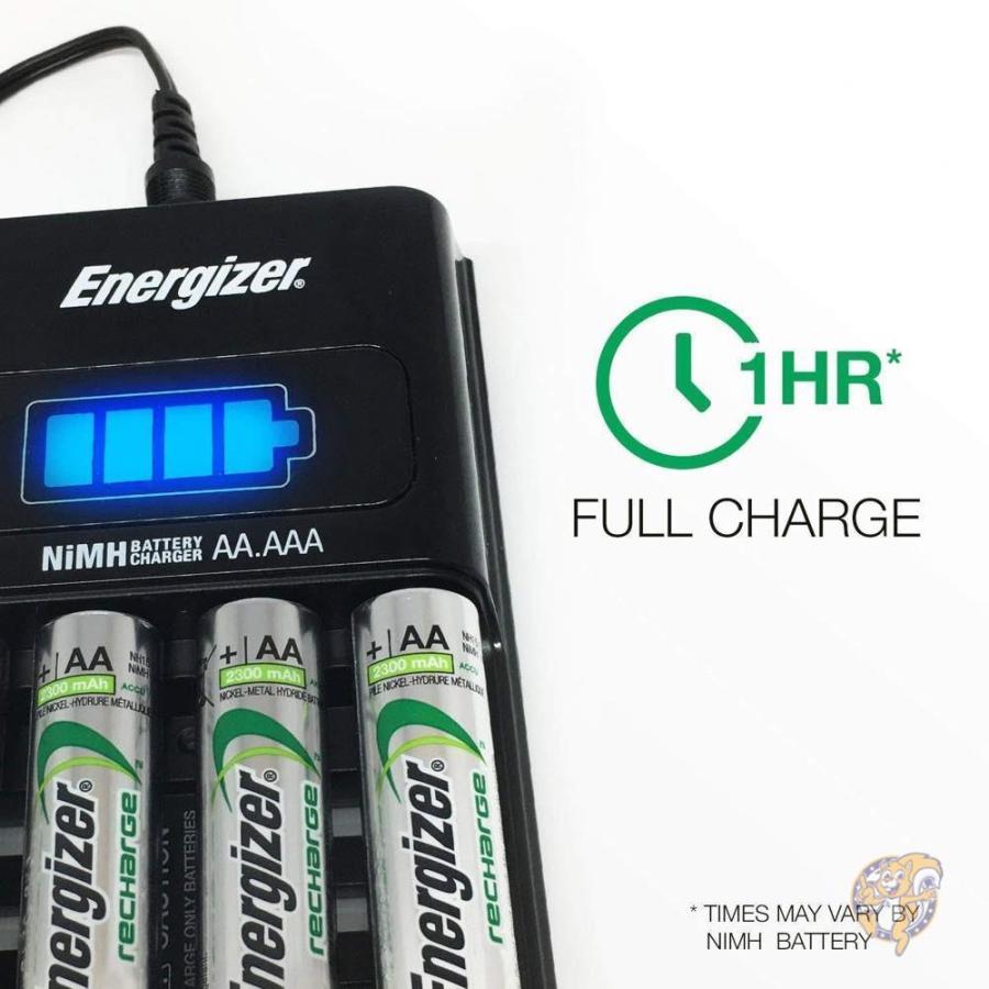 Energizer エナジャイザー 充電器セット 単3形×4本付 1時間