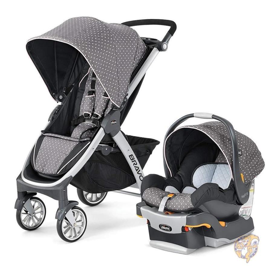 Chicco カーシート ベビーカー セット Chicco Bravo Trio Travel System， Lilla 送料無料