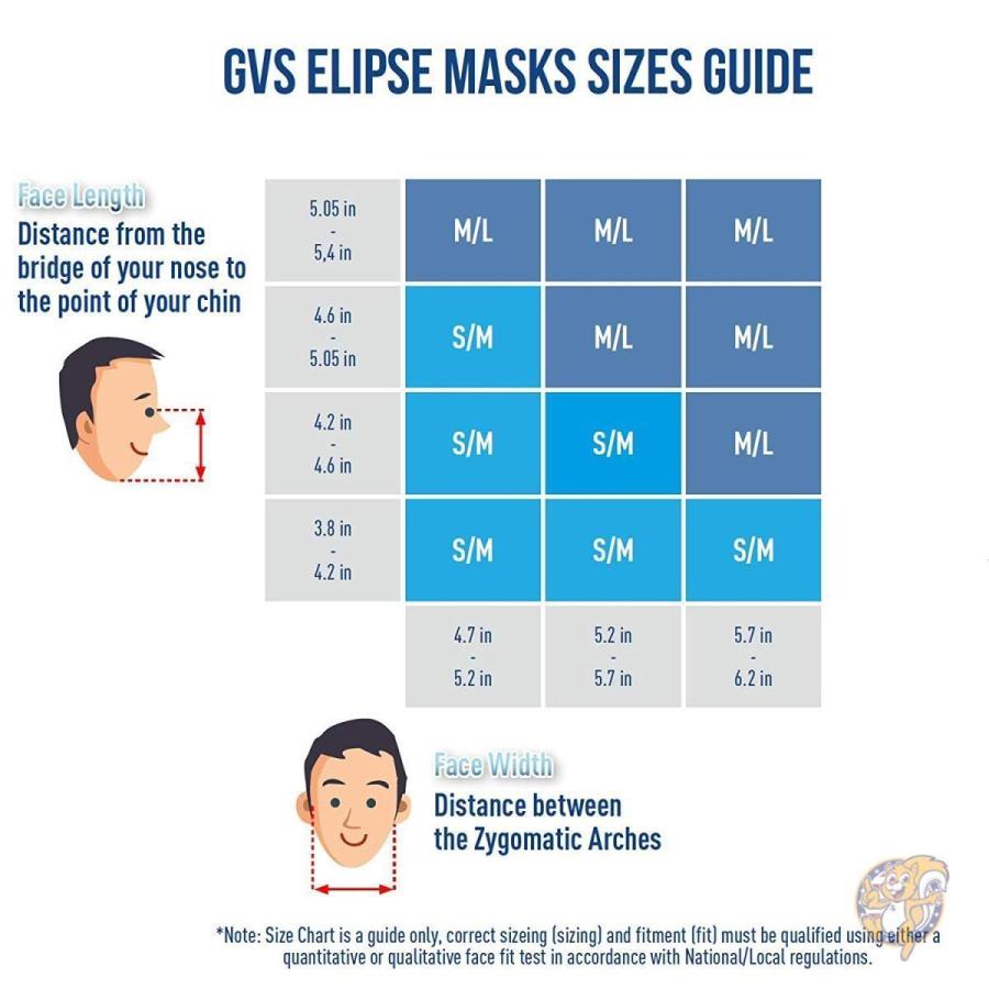 GVS SPR457 Elipse P100 防塵マスク ハーフマスク フィルター交換可能 フィルター付 M/Lサイズ｜americaland｜06