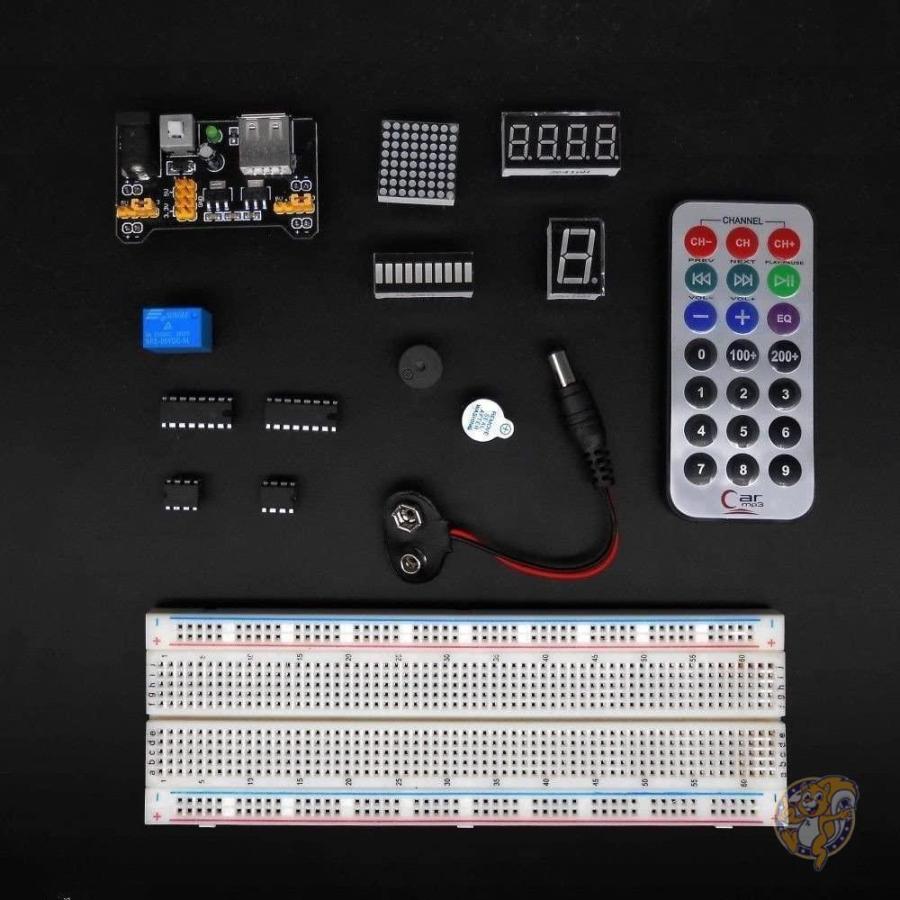 電子プロジェクトスターターキット Ardest Arduino学習 送料無料     商品情報    Ardest電子愛好家上級者向けに設計された、完全なスターターキットです。33以上のプロジェクトで、プログラミングを学ぶ事ができます。スターターキットは、マイクロ P1167833481(10378円)