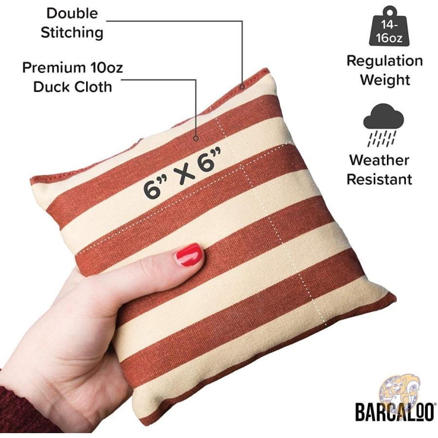 砂入り Barcaloo 庭 ガーデニング B07bk75s5b 屋外遊具 8袋セット 8袋セット コーンホールバッグセット アメリカ輸入ランド