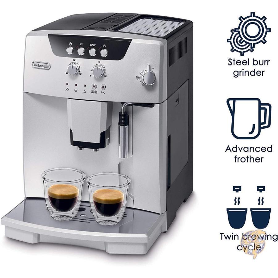 デロンギ DeLonghi マグニフィカ 全自動エスプレッソマシン マニュアルカプチーノシステム ESAM04110S シルバー コーヒー