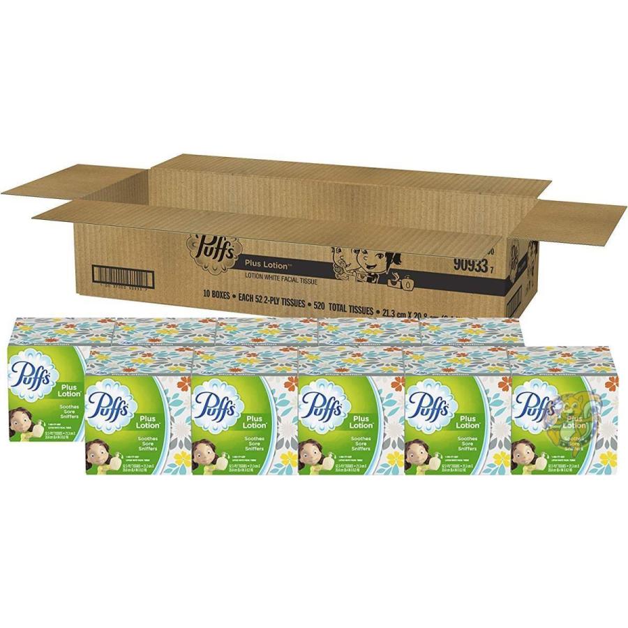 高知インター店 パフ ティッシュ Puffs ローション フェイシャル 10箱入り 52枚入り キューブ型 オンライン特販 Www Mindset Online
