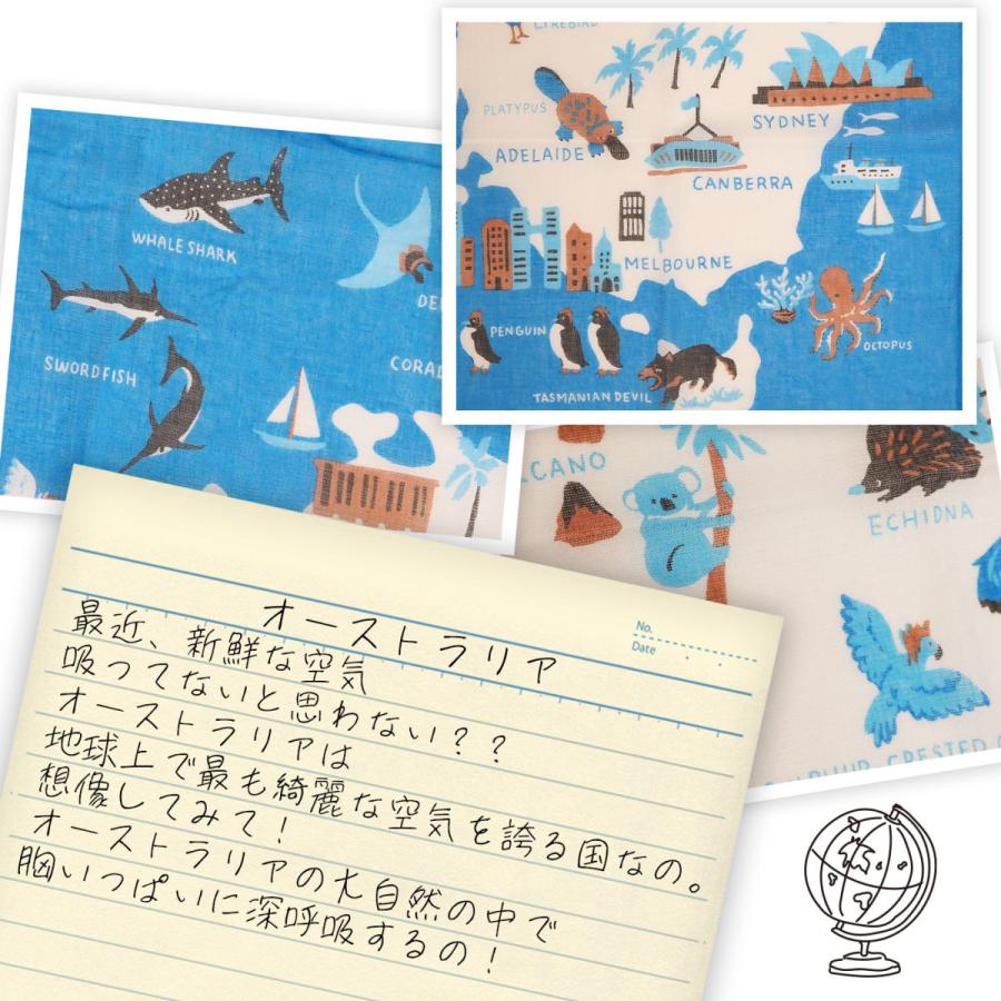 ハンカチ CHIZUTABI 地図 スカーフ ガーゼ ギフト 贈り物 プレゼント 大判｜american-fudge｜21