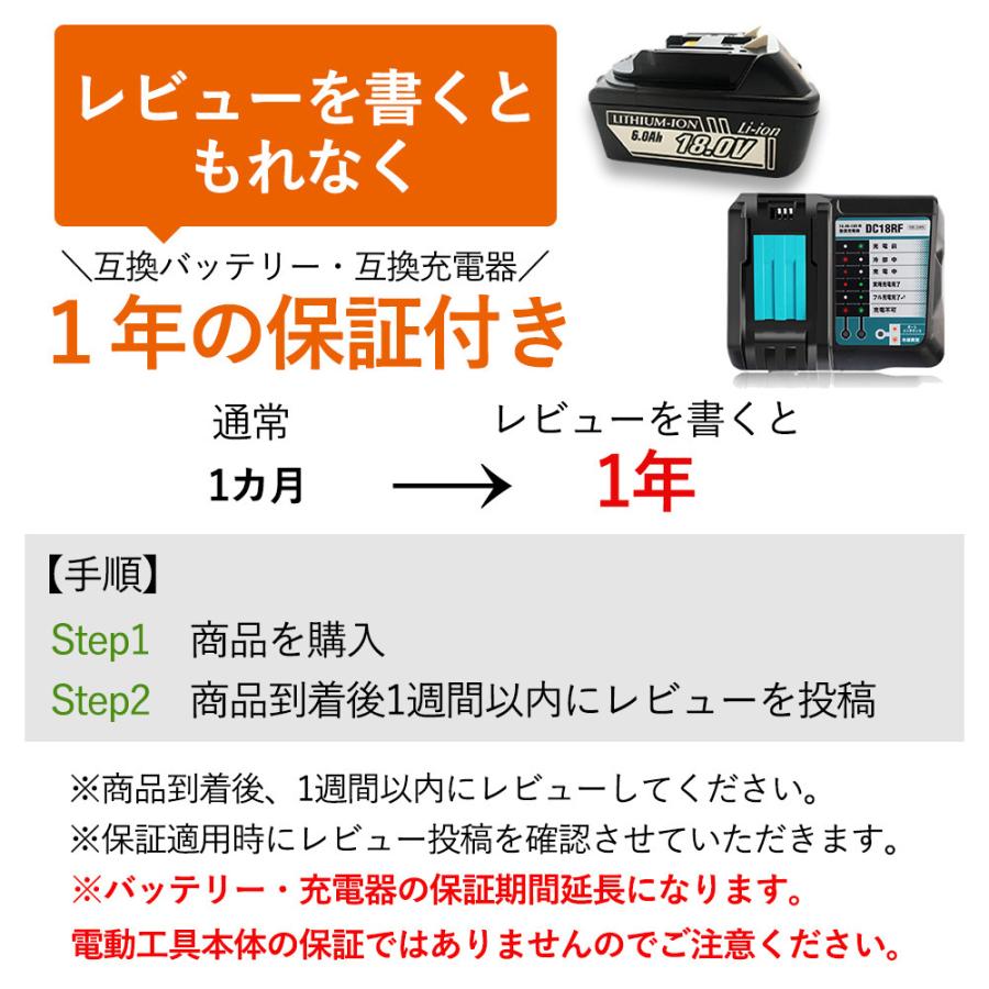 マキタ ランダムオービットサンダ 18V XOB01Z 充電式 MAKITA 純正品 互換バッテリー BL1860B 互換充電器 セット 電動工具 BO180DZ 同等品  並行輸入品｜american-tools3｜02