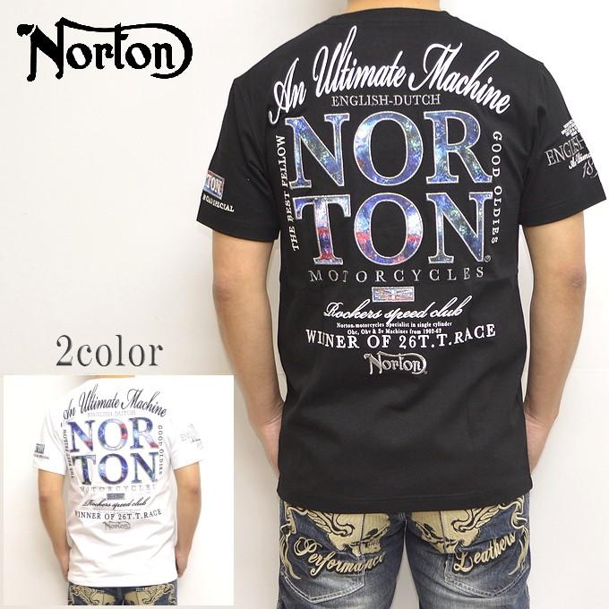 ノートン Norton 服 アパレル 202n1001 半袖tシャツ 給水速乾 ブルースチール ベア天竺 ロゴ バイク バイカー 刺繍 プリント メンズ トップス 202n1001 アメリカンバース Yahoo 店 通販 Yahoo ショッピング