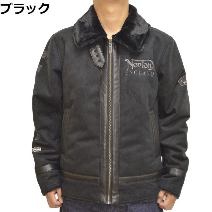 ノートン Norton 服 アパレル 233N1701B PUロゴ フェイク ムートン ジャケット バイカー ゴルフ ウェア アウター ブルゾン メンズ｜americanbass｜04