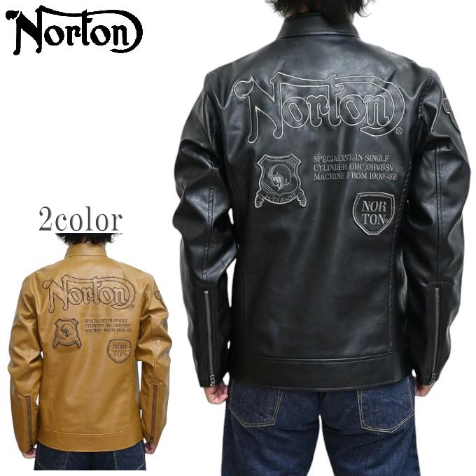 ノートン Norton 服 アパレル 243N1704 フェイクレザーシングル ノートン Norton 服 アパレル 243N1704 フェイクレザーシングル