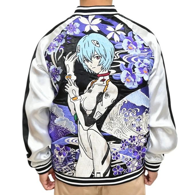 EVAストアオフィシャル　NERV　錦刺繍スカジャンジャケット　綾波レイ　M 錦-nishiki-×エヴァンゲリオン 桜乱 EVA4機と月華 綾波レイ 和柄