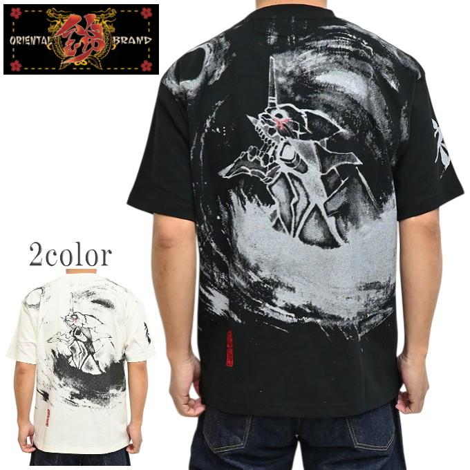 EVANGELION NISHIKI 526351 半袖Tシャツ 墨絵風 月と初号機