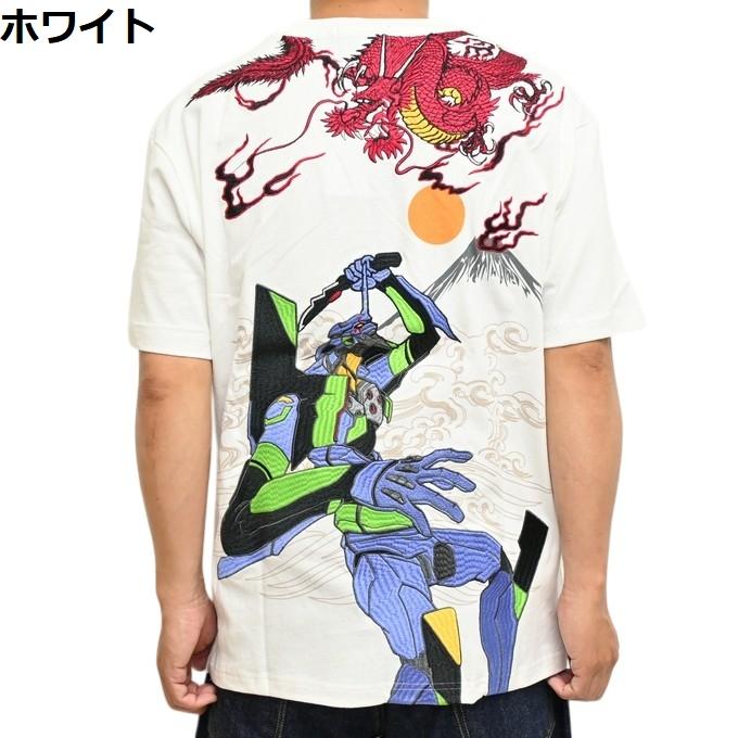 EVANGELION NISHIKI 554369-25 半袖Tシャツ 初号機 VS 赤龍