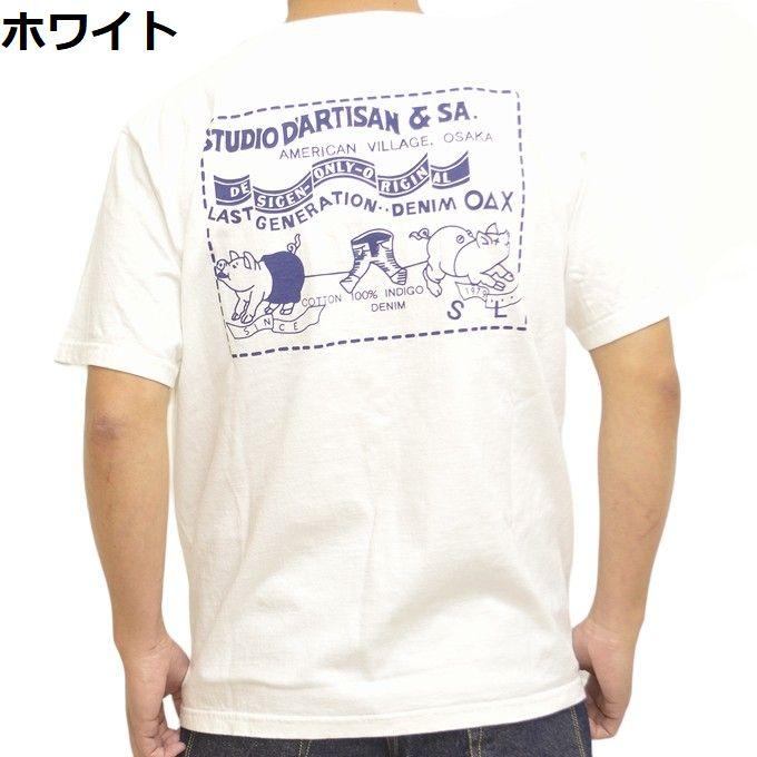 ステュディオ・ダルチザン STUDIO D´ARTISAN 8135A 定番 デニムポケット 半袖Tシャツ USAコットンプリントT 日本製 アメカジ トップス｜americanbass｜07