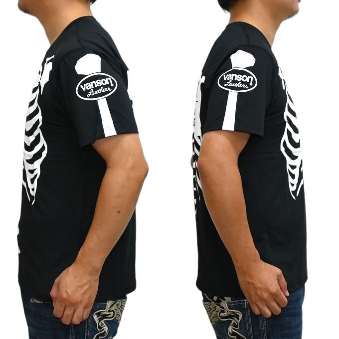 新品vansonホィールウィング USED風ヴィンテージ　半袖Tシャツ　M VANSON（バンソン） 当店別注 VANSON ABV-2402 ドライ 半袖 Tシャツ