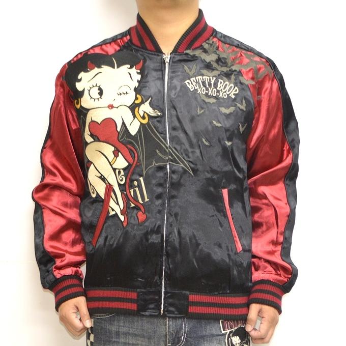 ブレイブマン ベティブープ BBB-2145 スカジャン デビルVer スーベニアジャケット リバーシブル BRAVE MAN BETTY BOOP アウター バイカー バイク メンズ 