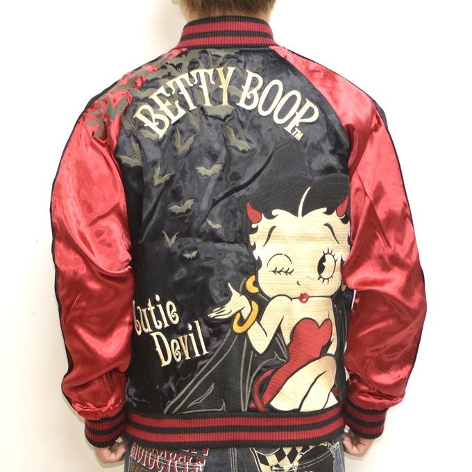 ブレイブマン ベティブープ BBB-2145 スカジャン デビルVer スーベニアジャケット リバーシブル BRAVE MAN BETTY BOOP アウター バイカー バイク メンズ 