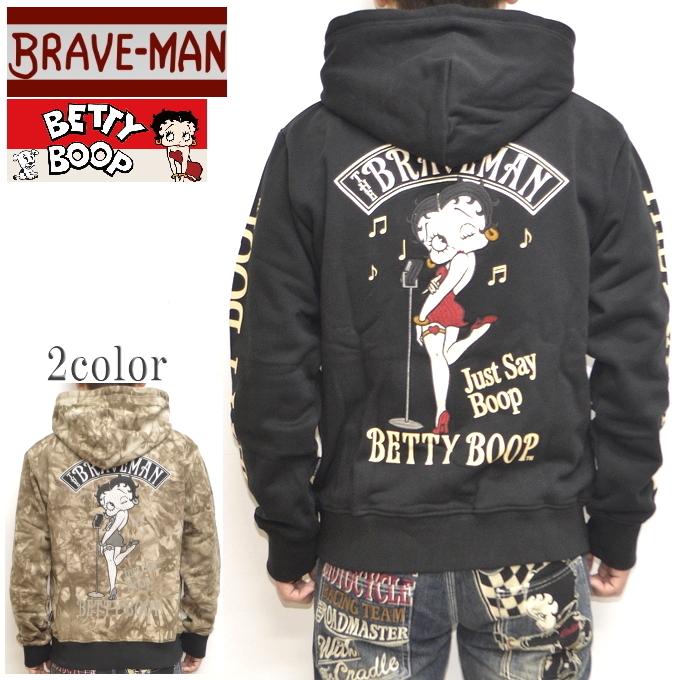 ブレイブマン ベティブープ メンズファッション b 25 バイカー 裏毛フルジップ パーカー パーカー スウェット Brave Man Betty バイク バイカー b 25 Boop トップス アメリカンバース 店 メンズ 新品 送料無料