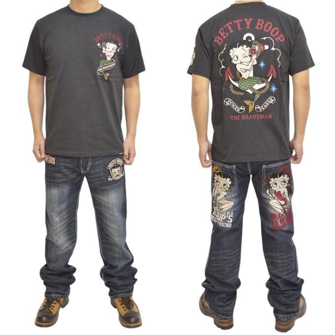 BETTY BOOP ブレイブマン ベティブープ BBB-2417 半袖Tシャツ 天竺
