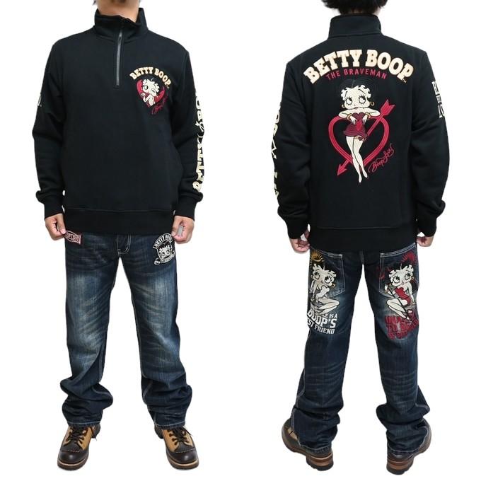 BETTY BOOP ブレイブマン ベティブープ BBB-2456 裏毛 ハーフ BETTY BOOP ブレイブマン ベティブープ BBB-2456 裏毛 ハーフ