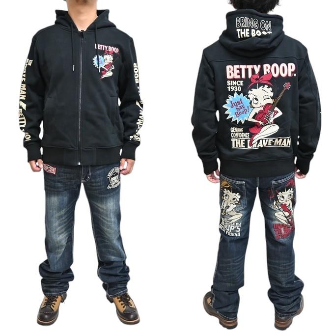 BETTY BOOP ブレイブマン ベティブープ BBB-2458 裏毛 ジップ BETTY BOOP ブレイブマン ベティブープ BBB-2458 裏毛 ジップ