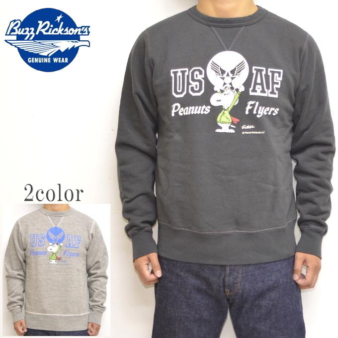 正規品 スヌーピー Ricksons Buzz Usaf トレーナー セットインクルースウェット Br641 ピーナッツ バズリクソンズ セットインクルースウェット ピーナッツ バズリクソンズ Peanuts メンズ ミリタリー トップス Dagl Tg