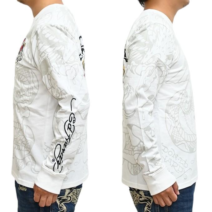 Ed Hardy（エド・ハーディー） EDH-2404 リブ付き 長袖Tシャツ ロンT
