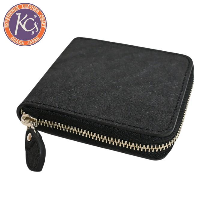 KC,s（ケイシイズ） ビルフォールド 姫路黒桟革 ラウンドジップ