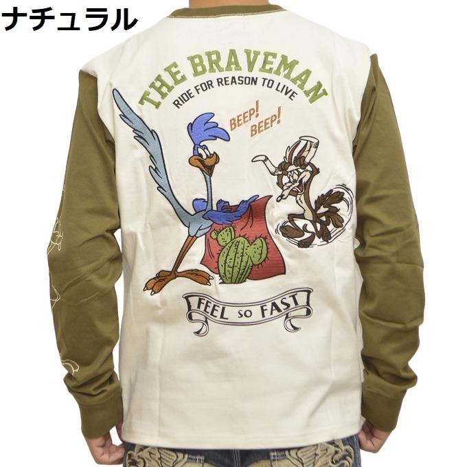 ブレイブマン ルーニーテューンズ LTB-2313 天竺 長袖Ｔシャツ ロンＴ ロードランナー ワイリーコヨーテ BRAVE MAN LOONEY TUNES トップス メンズ｜americanbass｜03