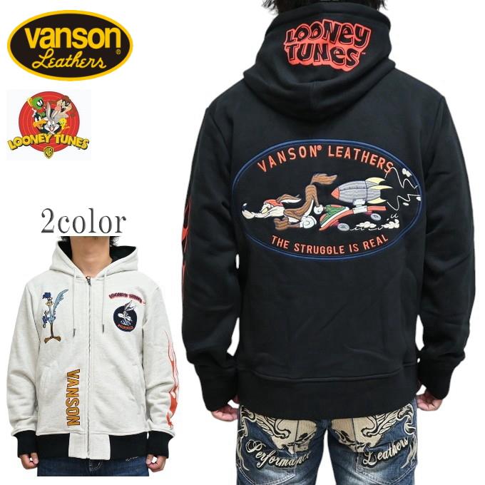 VANSON バンソン ルーニーテューンズ LTV-2403 裏毛 フルジップ VANSON バンソン ルーニーテューンズ LTV-2403 裏毛 フルジップ