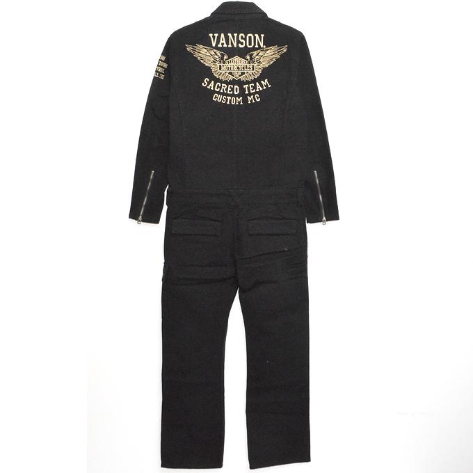 VANSON バンソン NVAO-403NC つなぎ ツナギ ブラック色 VANSON バンソン NVAO-403NC つなぎ ツナギ ブラック色