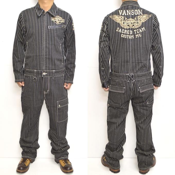 VANSON バンソン NVAO-403NC つなぎ ツナギ ウォバッシュ色 VANSON バンソン NVAO-403NC つなぎ ツナギ ウォバッシュ色