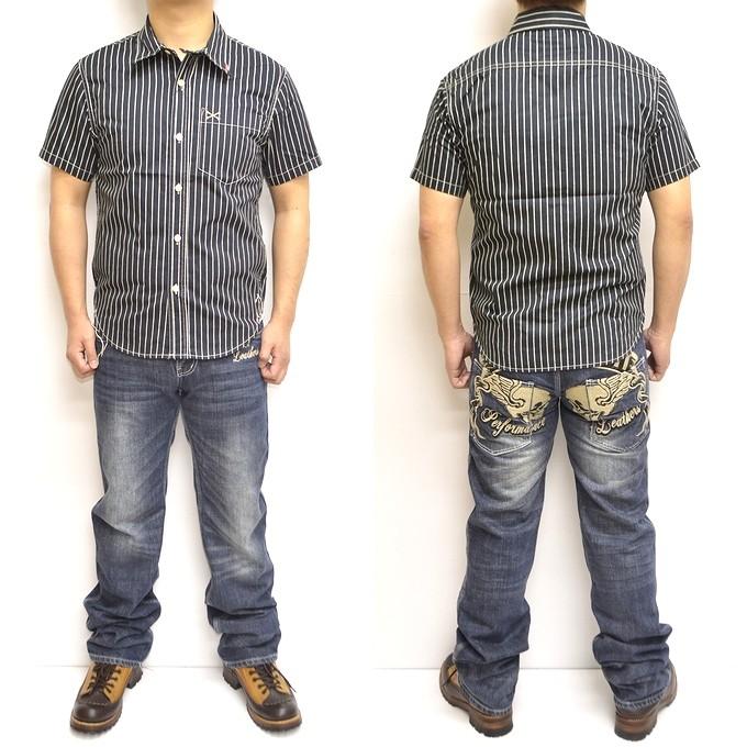 VANSON（バンソン） VANSON NVSS-807 半袖シャツ ワンポイント ツイル