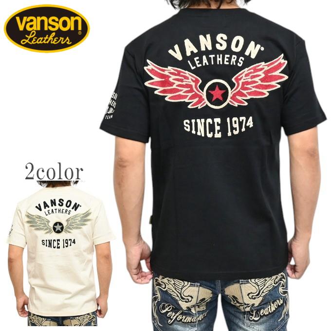 VANSON（バンソン） VANSON NVST-2507 半袖Tシャツ 天竺半袖TEE