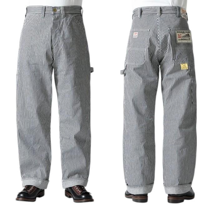 セール❗️シュガーケーン　ペインターパンツ　ヒッコリー　ストライプ　sc42496 SUGAR CANE シュガーケーン SC42496 11oz ヒッコリーストライプ ワーク