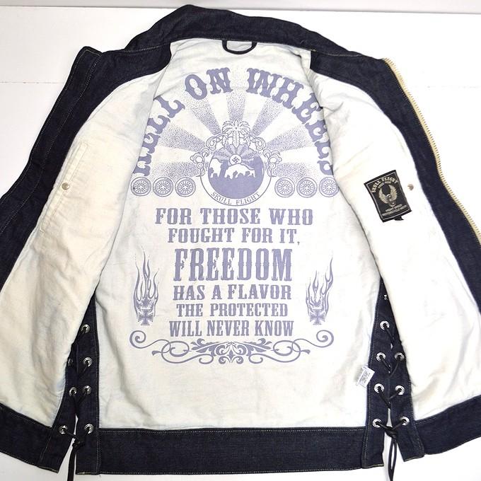 SKULL FLIGHT（スカルフライト） デニムベスト FULL COLLAR