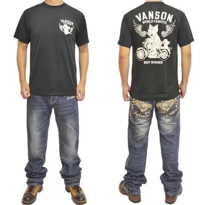 VANSON バンソン トムとジェリー TJV-2522 ドライ 半袖Tシャツ