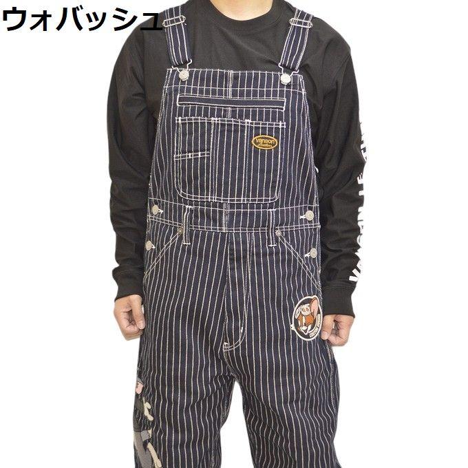 VANSON バンソン TOM and JERRY TJV-2408 デニム オーバーオール VANSON バンソン TOM and JERRY TJV-2408 デニム オーバーオール