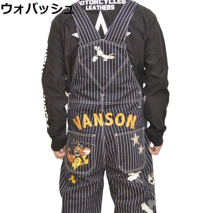 VANSON バンソン TOM and JERRY TJV-2408 デニム オーバーオール VANSON バンソン TOM and JERRY TJV-2408 デニム オーバーオール