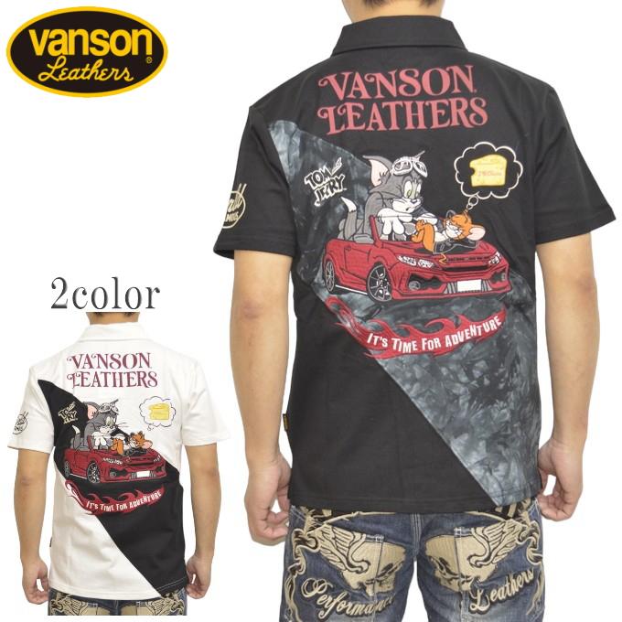VANSON（バンソン） VANSON TOM and JERRY TJV-2417 半袖ポロシャツ 