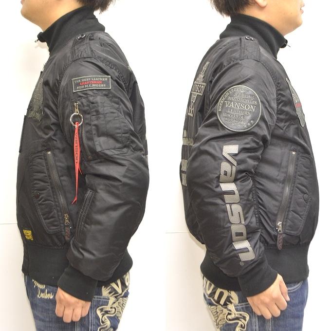 バンソン VANSON VS21104W MA-1 フライトジャケット プロテクター入り 