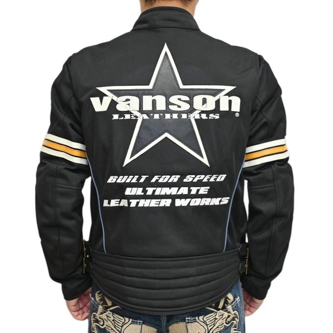 バンソン VANSON VS26105S メッシュ ライダース ジャケット プロテクター入り バイクウェア メンズ バイク バイカー アウター_2