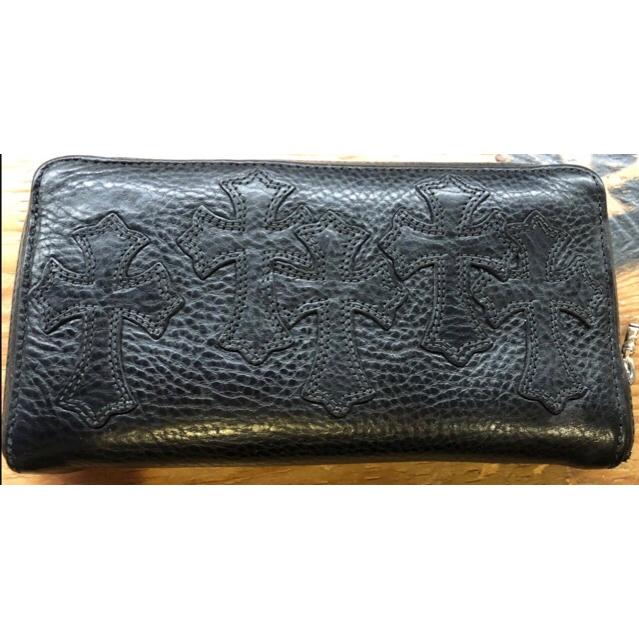 財布 正規品 クロムハーツ CHROME HEARTS 長財布 ファスナー付き