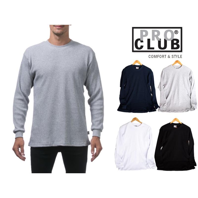 長袖 サーマルTシャツ プロクラブ レディース メンズ Pro Club ＃115 Pro Club Adult Long Sleeve Tee Thermal(Heavyweight)｜americanclothing