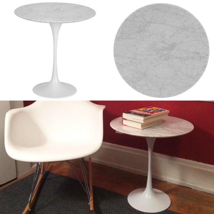 並行輸入品】サイドテーブル アクセントテーブル 大理石柄 クラシック