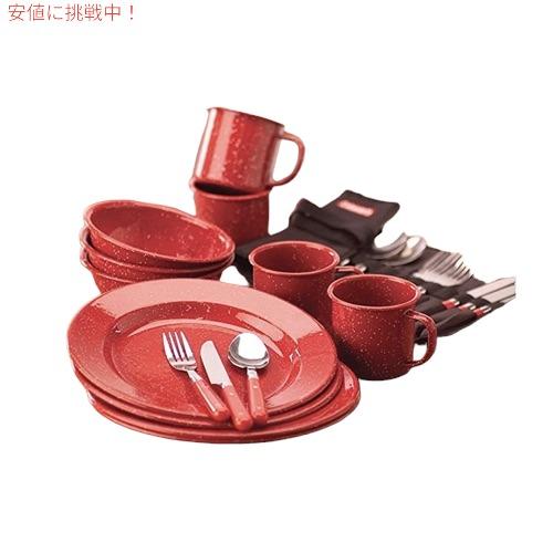 未使用 コールマン Coleman テーブルウェアセット キャンプ用食器 レッド Coleman（コールマン） 【並行輸入品】Coleman エナメル食器セット 24