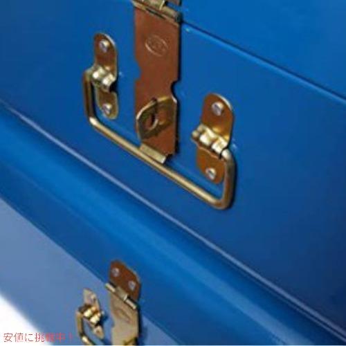 【並行輸入品】トランク 2セット ビンテージスタイル 収納 ロック付き Blueの画像