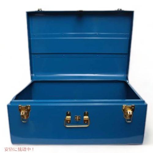 【並行輸入品】トランク 2セット ビンテージスタイル 収納 ロック付き Blueの画像